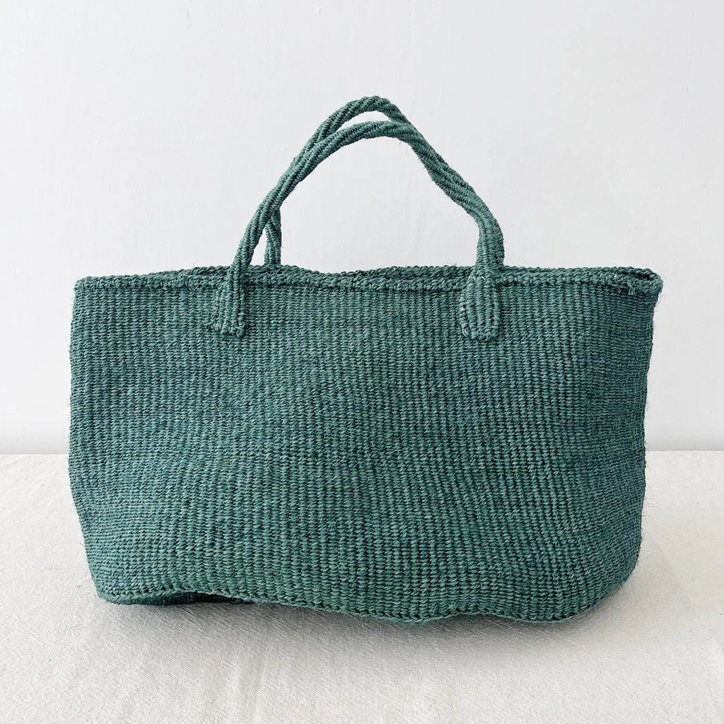 XL Sisal Market Tote: Sea Glass
