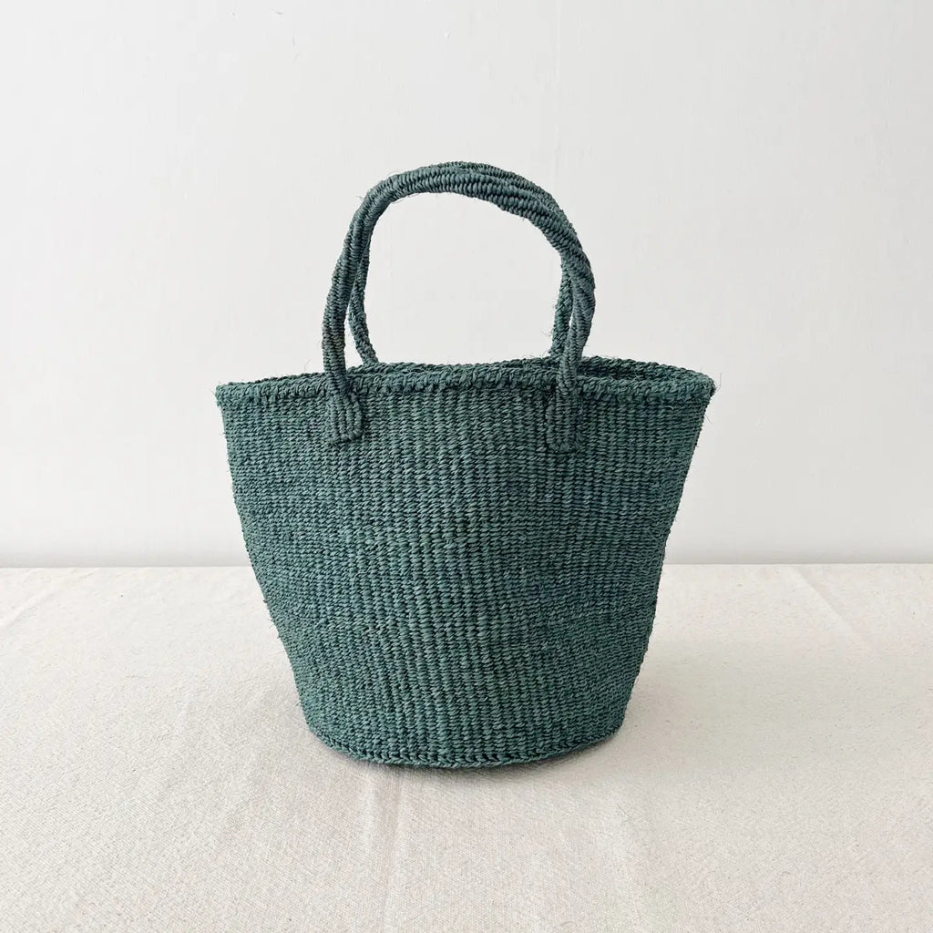 Medium Sisal Tote: Sea Glass