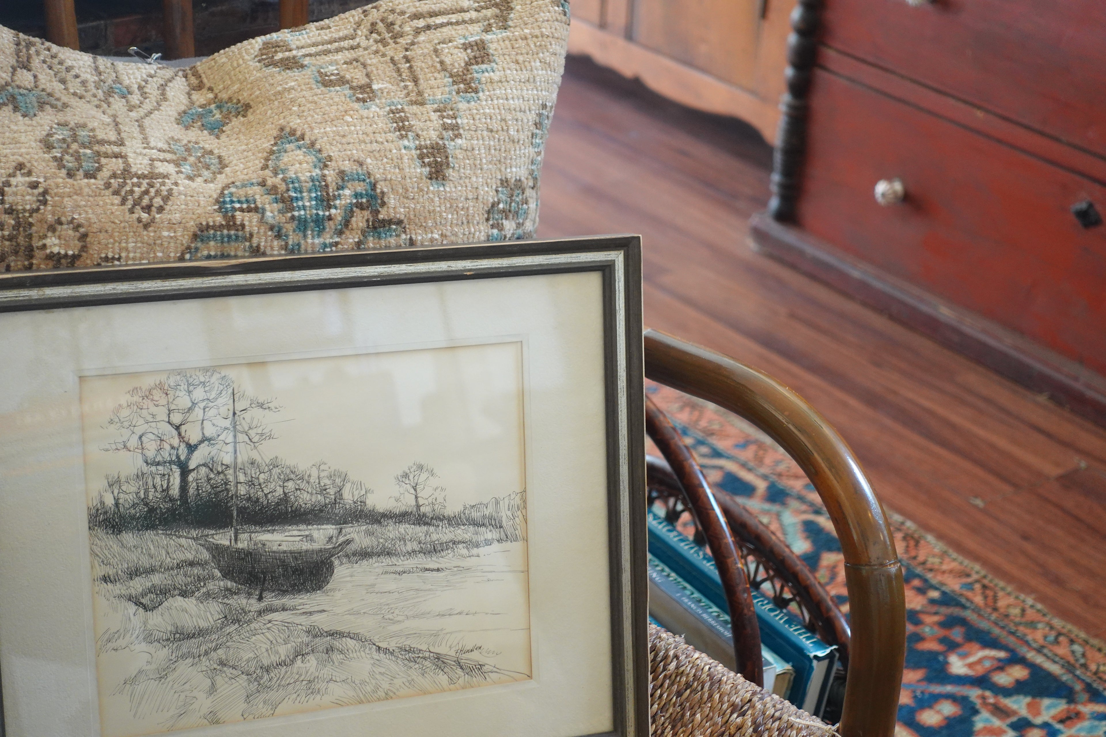 Signed Sailboat Drawing