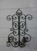 Green Wrought Iron Wall Sconce
