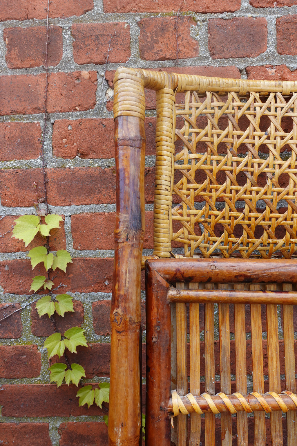 Mid Century Tortoise Bamboo Folding Chairs