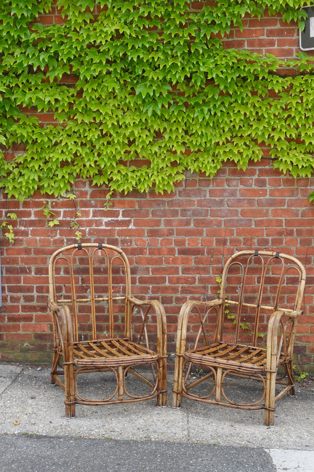 Mid Century Bamboo Lounge Chairs