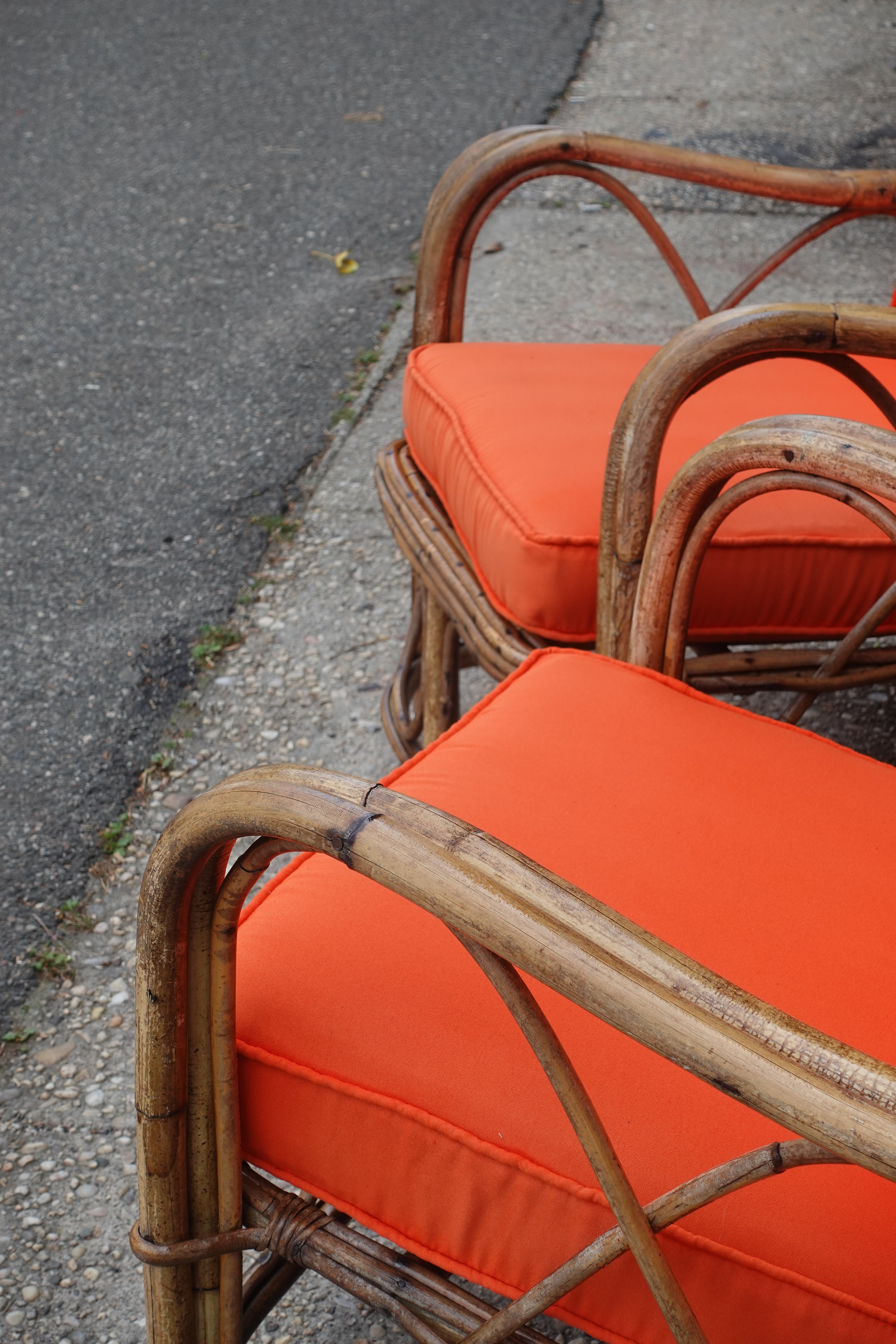 Mid Century Bamboo Lounge Chairs