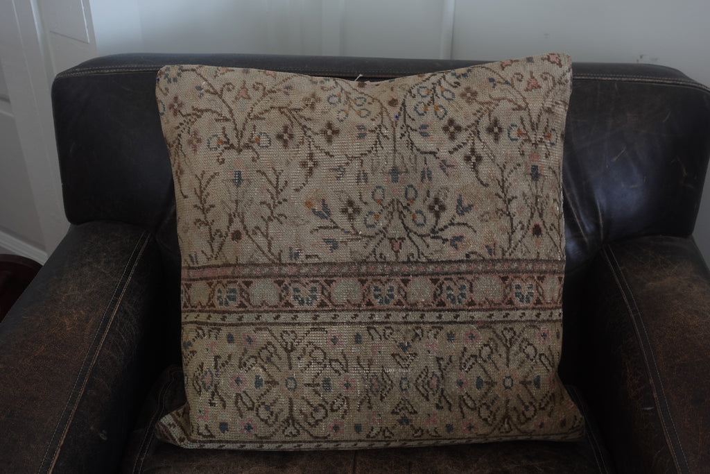 Vintage Turkish Rug Pillow 20 x 20