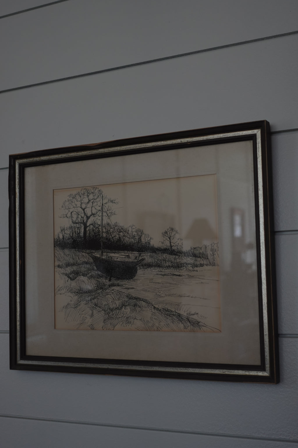 Signed Sailboat Drawing