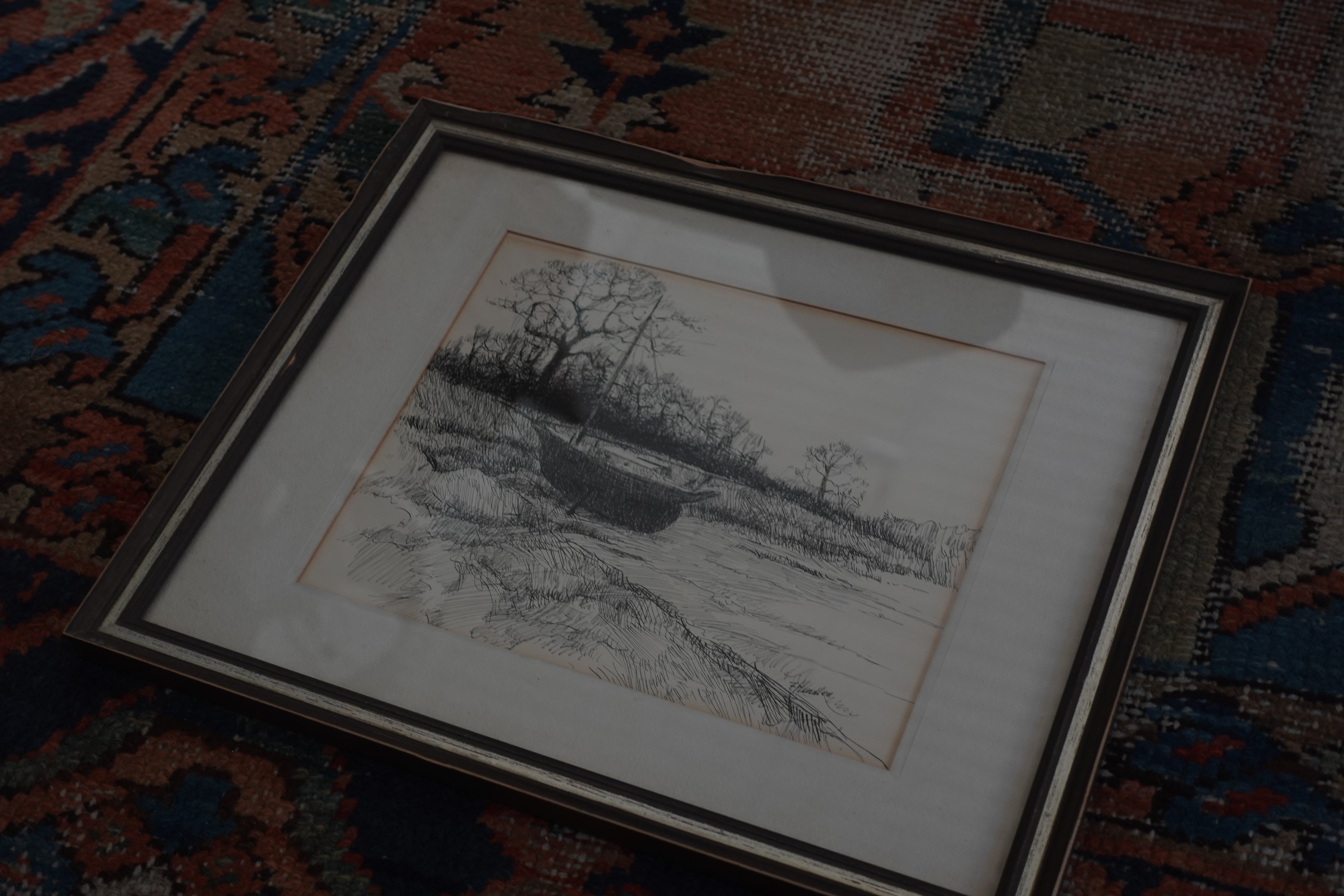 Signed Sailboat Drawing