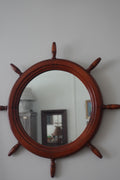 Maple Ship's Wheel Mirror