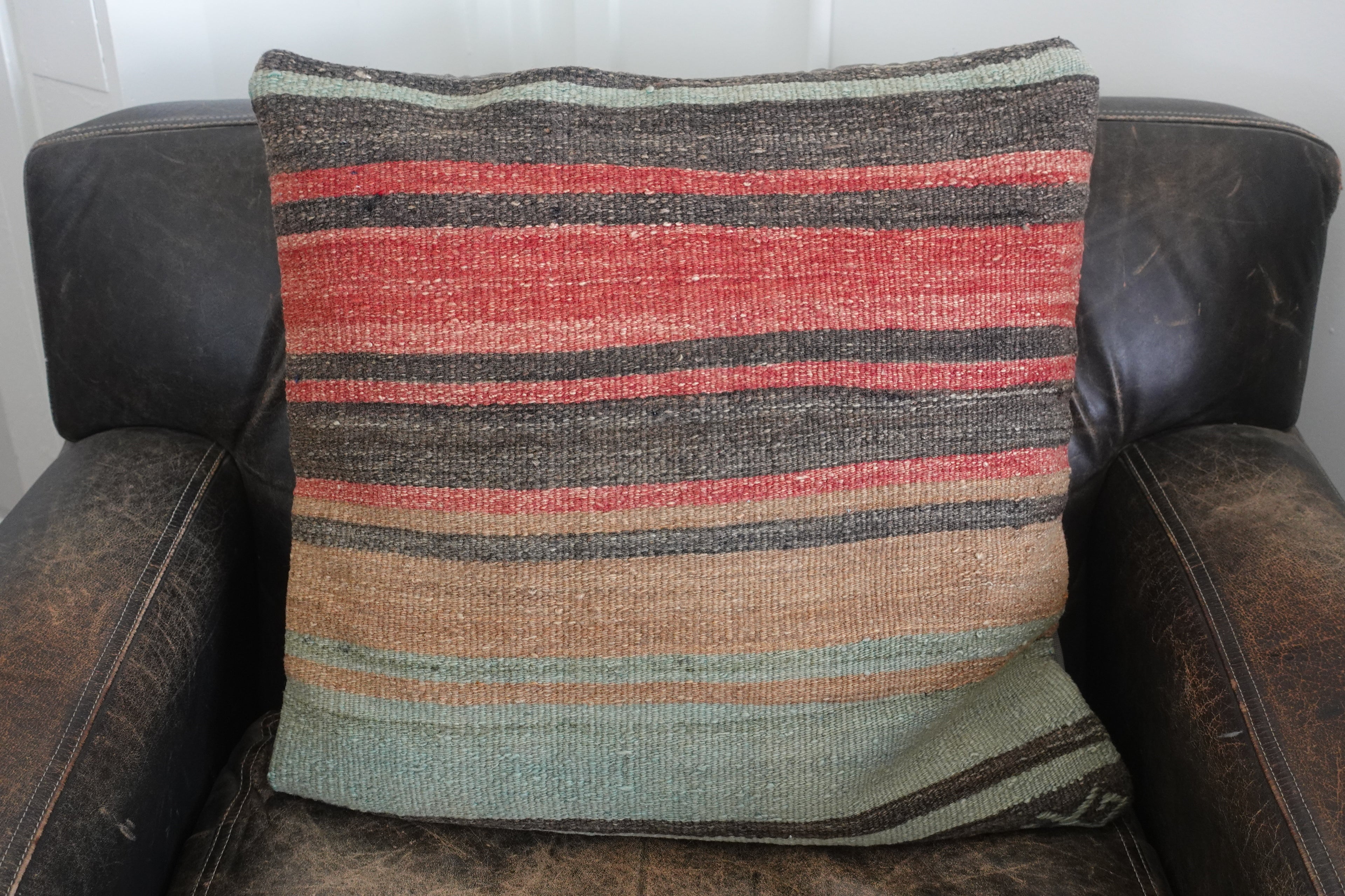 Vintage Turkish Rug Pillow 20 x 20
