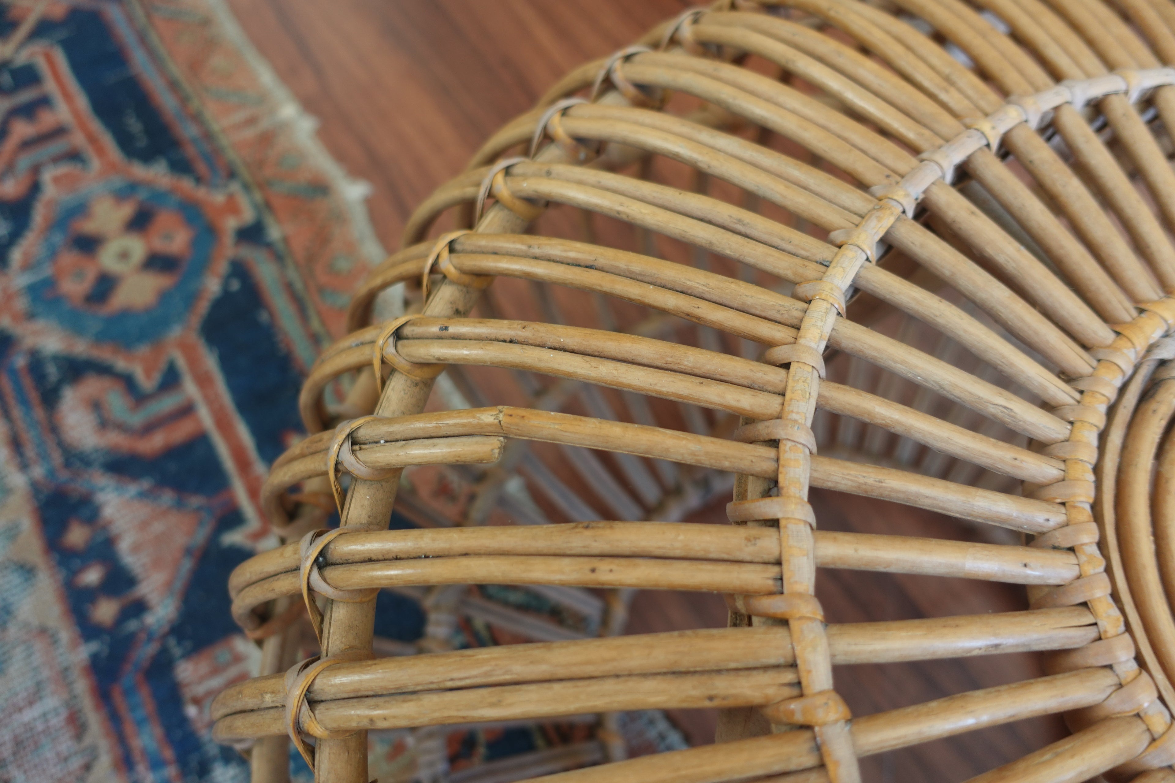 Franco Albini Style Rattan Ottoman