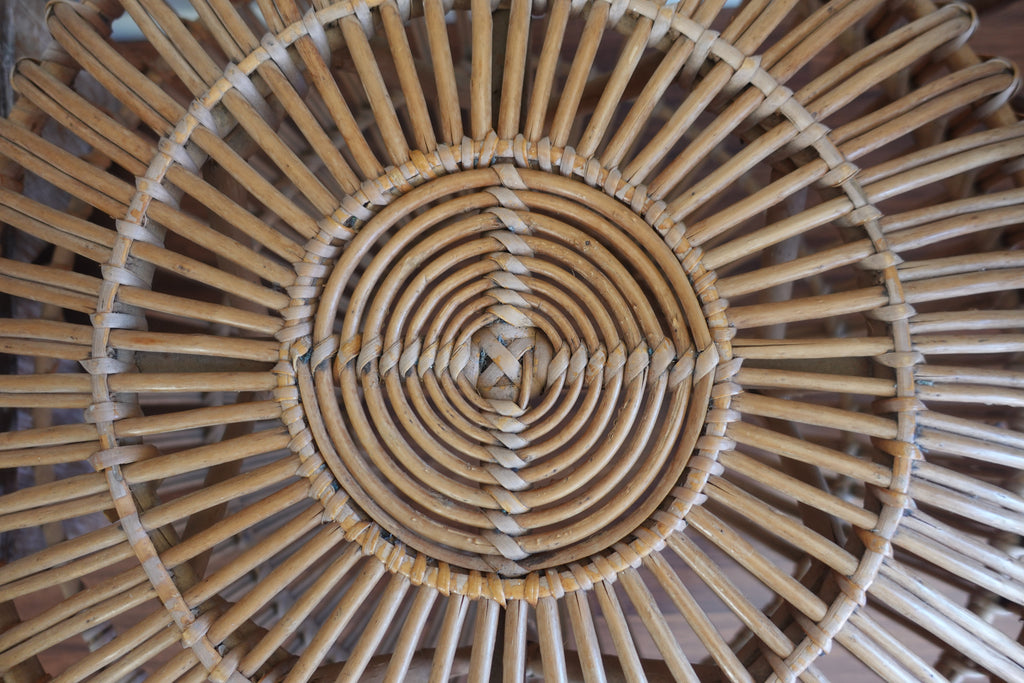 Franco Albini Style Rattan Ottoman