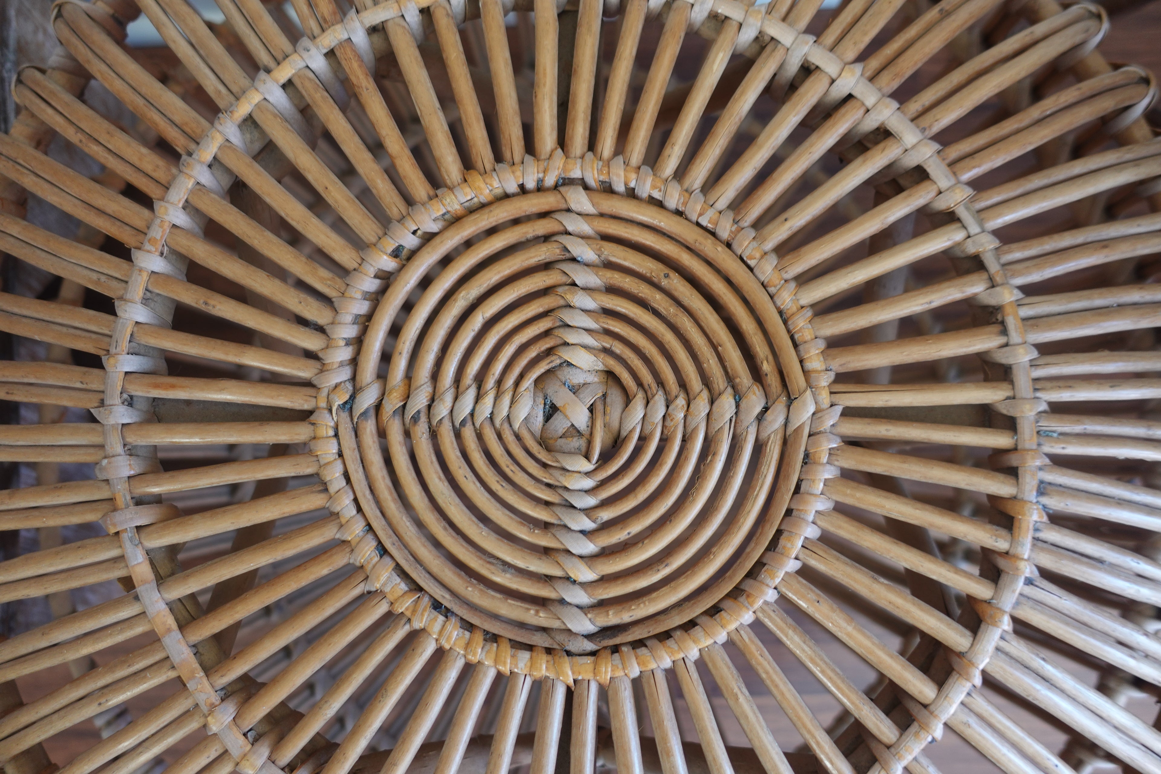 Franco Albini Style Rattan Ottoman