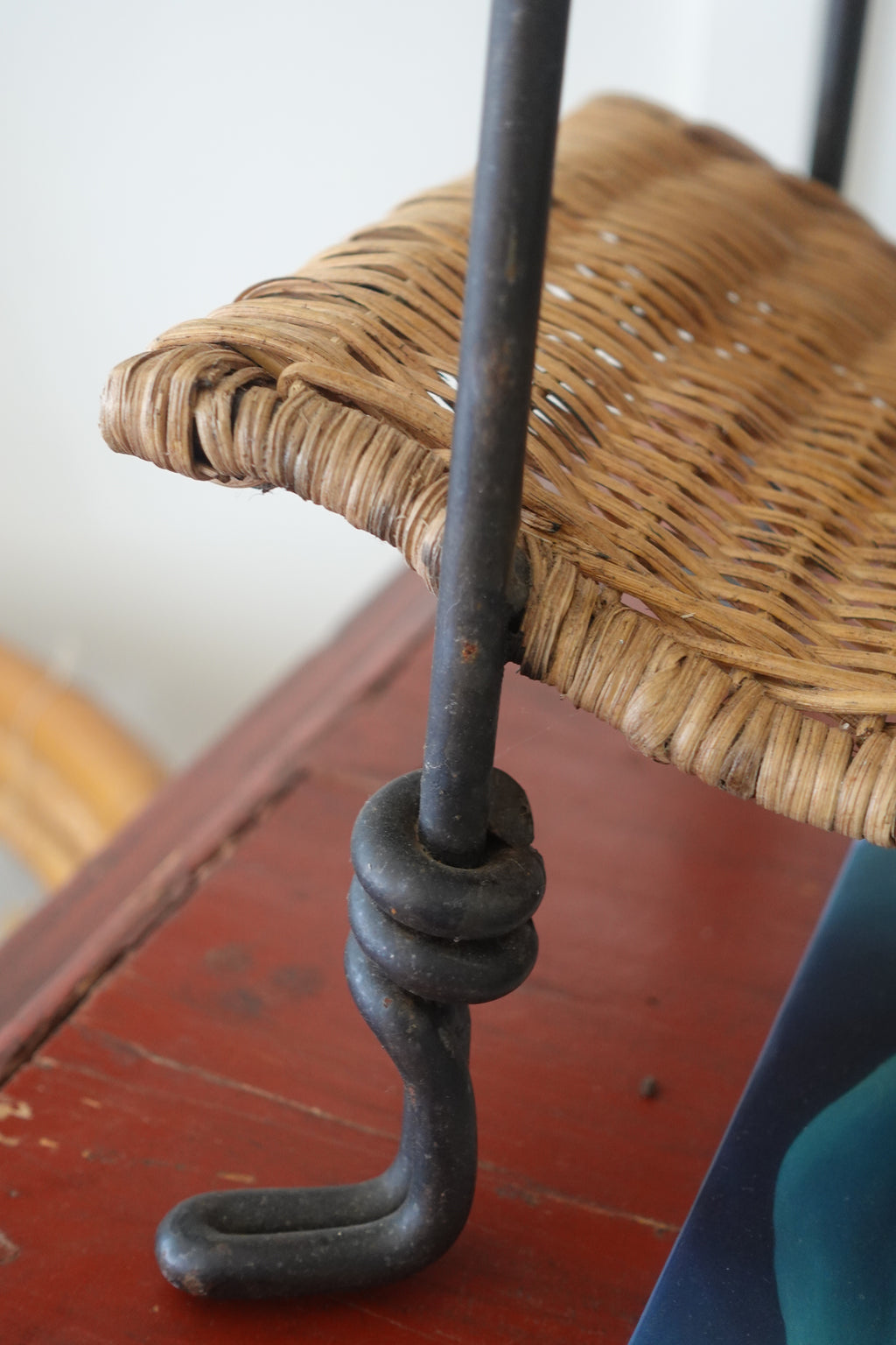 Wicker & Iron Wine Rack