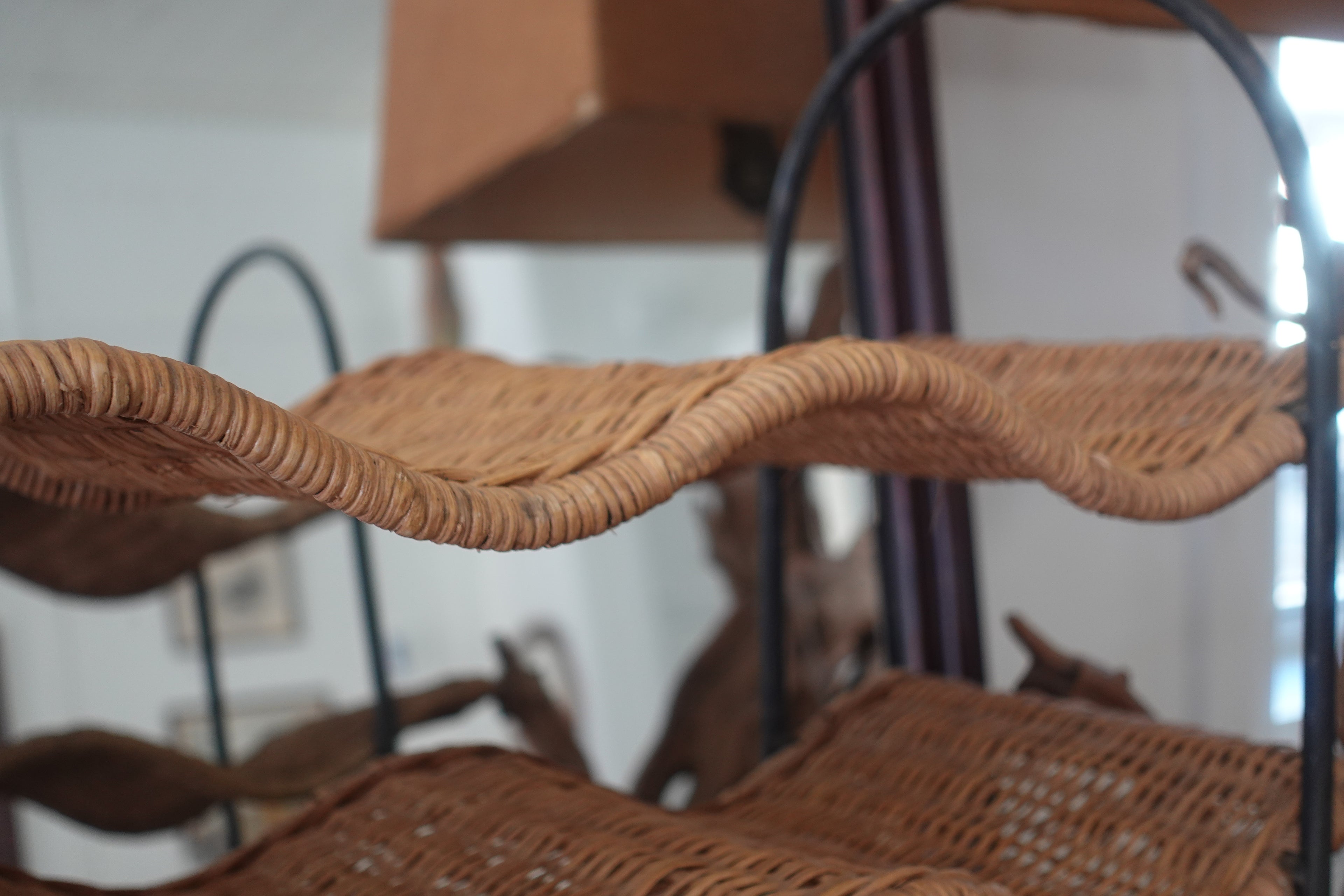 Wicker & Iron Wine Rack