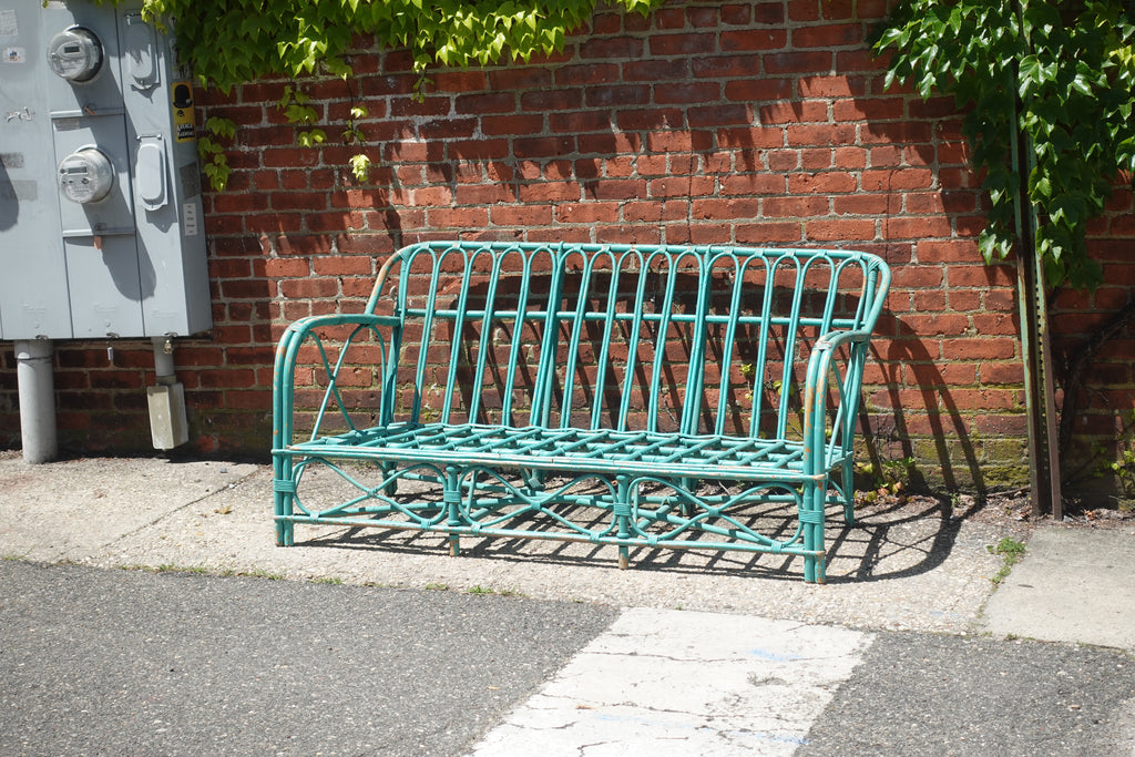 Painted Rattan Sofa