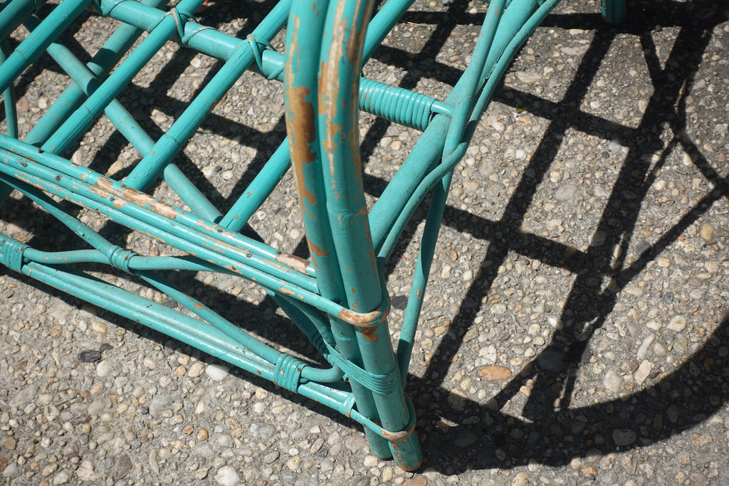 Painted Rattan Sofa