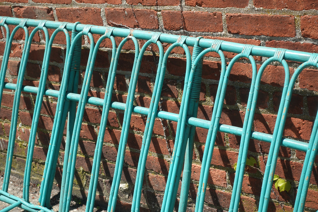 Painted Rattan Sofa