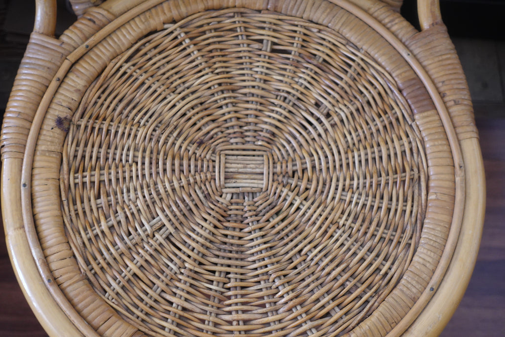 Rattan Bar Stool Pair