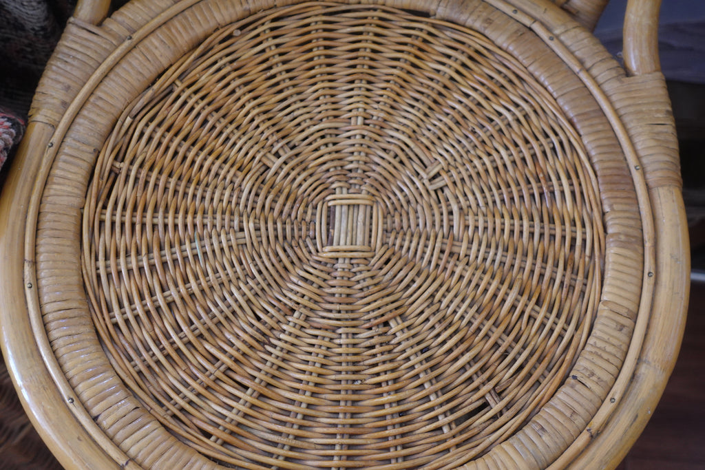 Rattan Bar Stool Pair