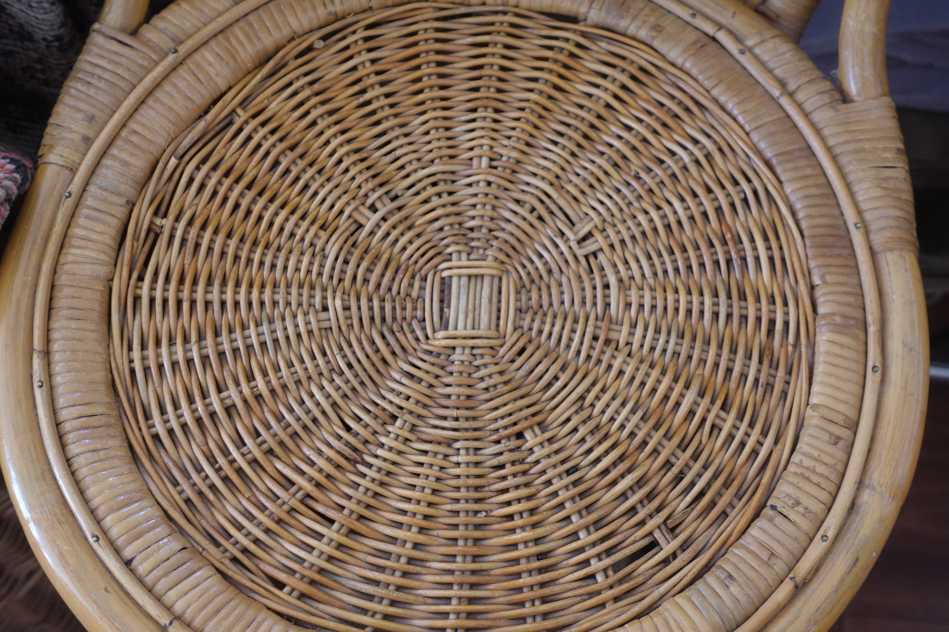 Rattan Bar Stool Pair