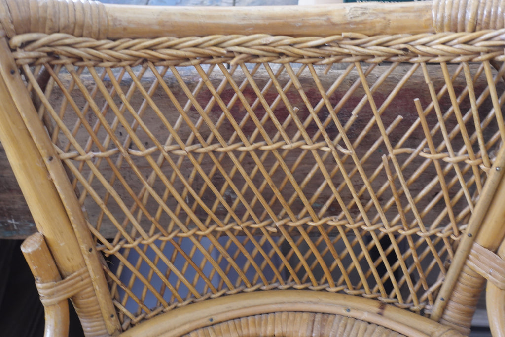 Rattan Bar Stool Pair