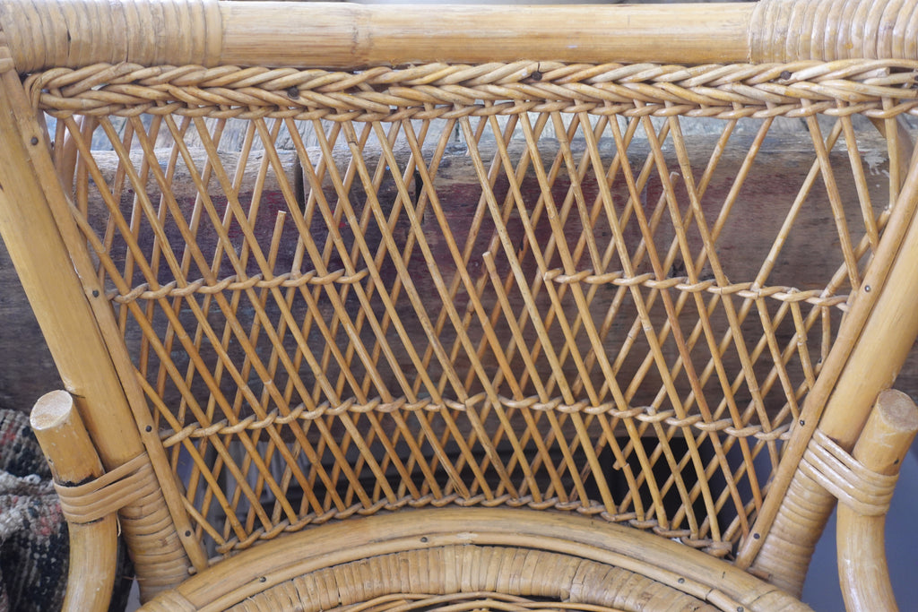 Rattan Bar Stool Pair