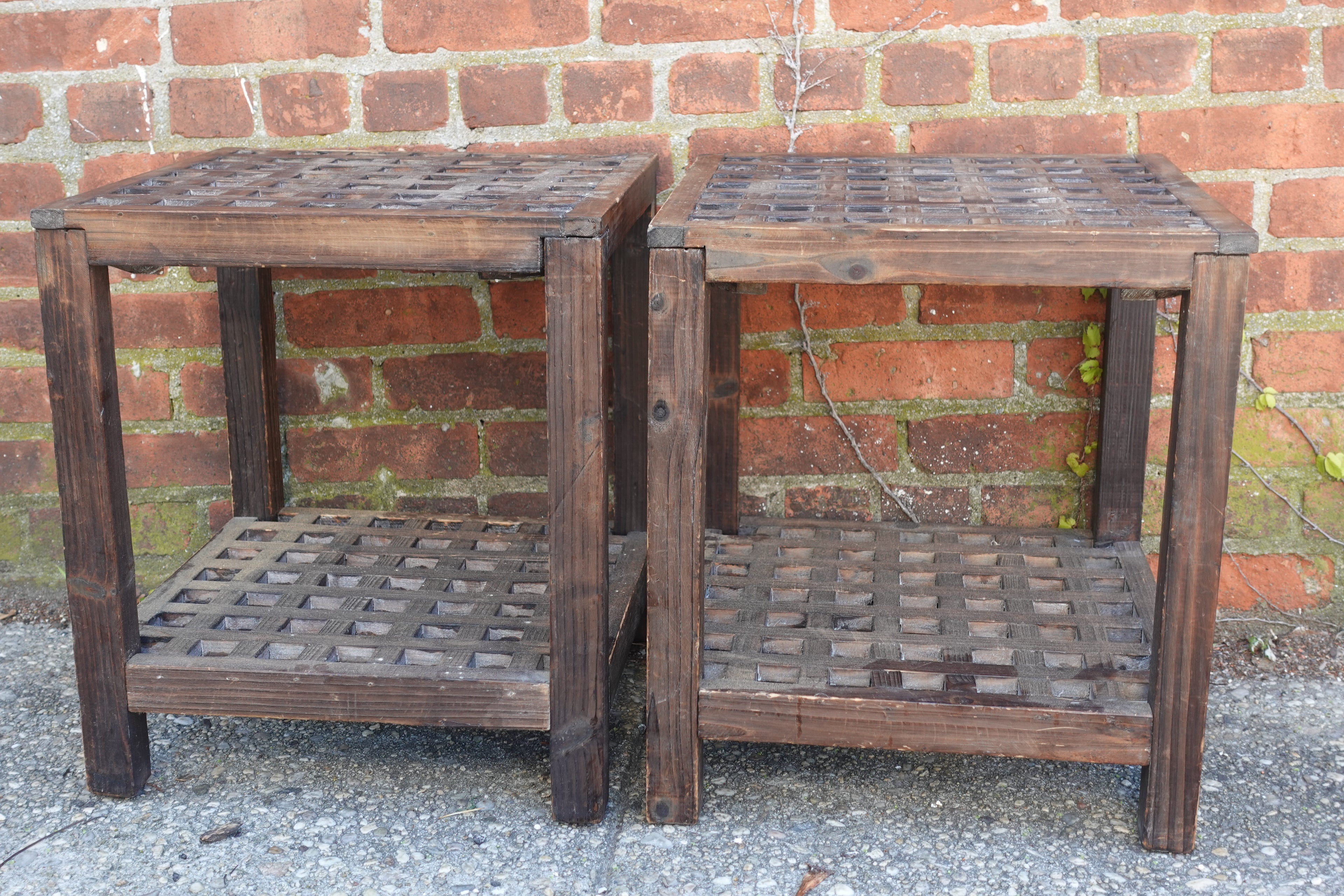 Pair of Wood Side Tables
