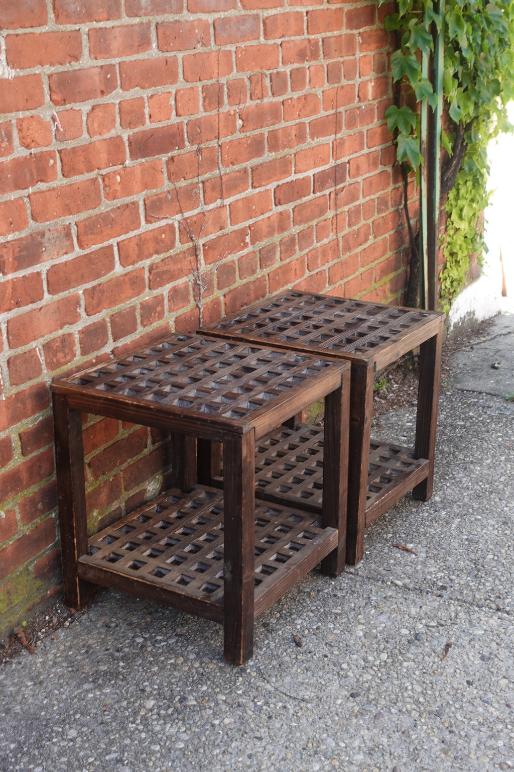 Pair of Wood Side Tables