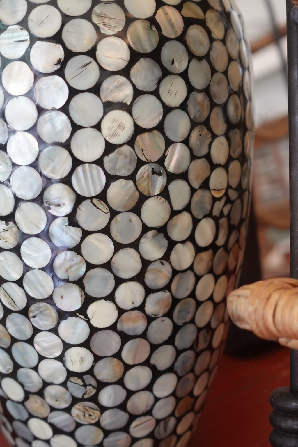 Lacquered Mother of Pearl Vase